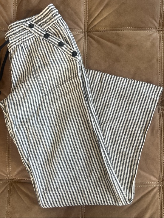 Rewind Pants - Rewind Black & White Striped Wide-Leg Pants